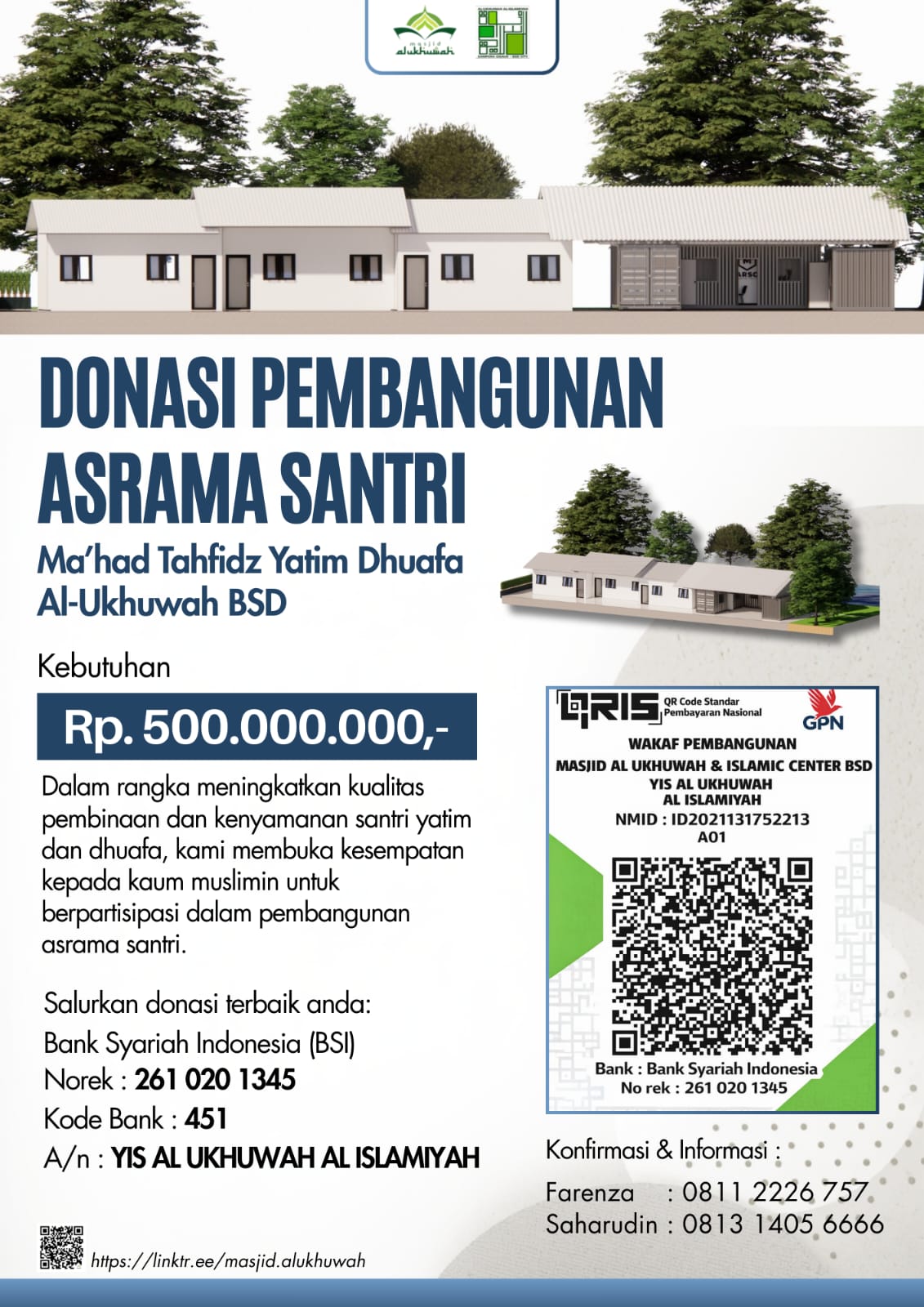 DONASI PEMBANGUNAN ASRAMA SANTRI